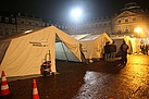 THW Zelte auf dem Stuttgarter Schloßplatz